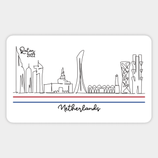 Doha Skyline - Qatar 2022 - Netherlands Magnet